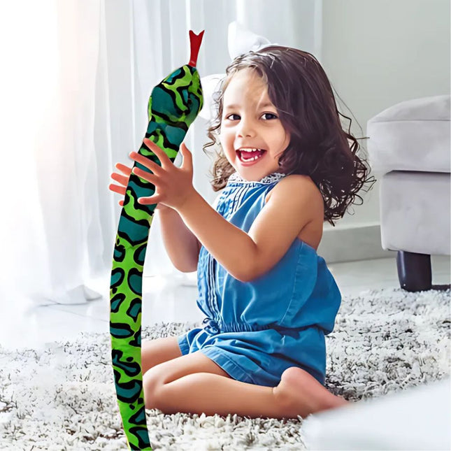 Peluche serpente luminoso verde o blu