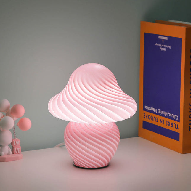 Lampada da tavolo LED fungo vetro
