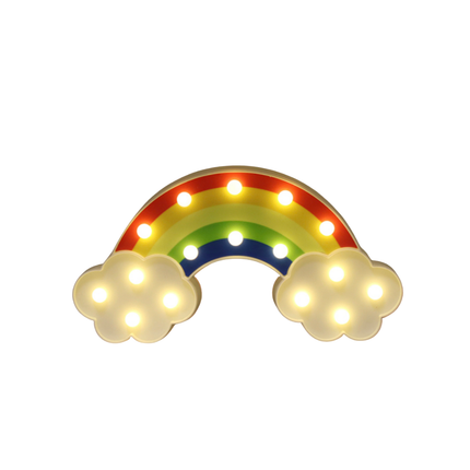 Applique da muro LED arcobaleno nuvole