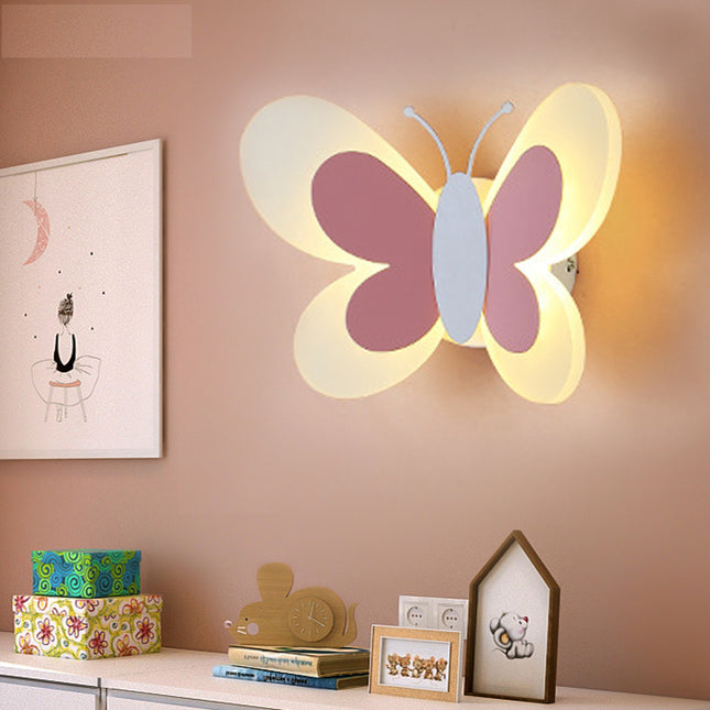 Applique da parete LED farfalla cameretta