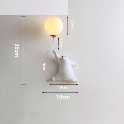 Applique da parete orsetto con palloncino