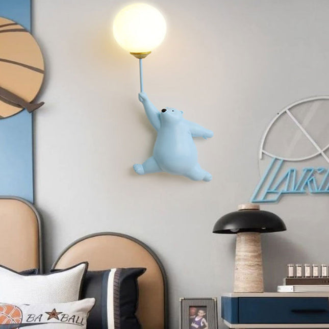 Applique da parete orsetto con palloncino