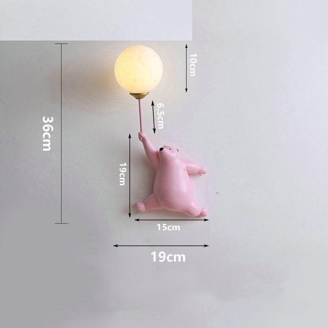 Applique da parete orsetto con palloncino