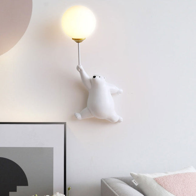 Applique da parete orsetto con palloncino