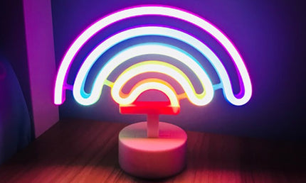 Luce notturna LED neon arcobaleno