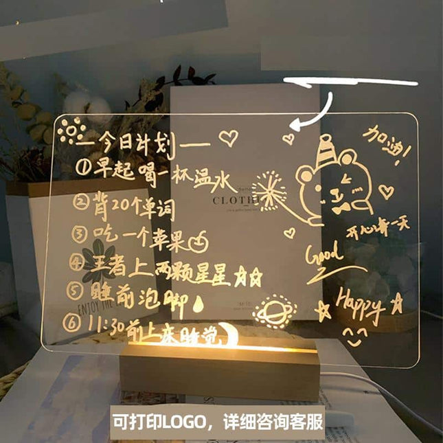 Lavagna luminosa LED da tavolo riscrivibile