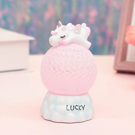 Luce notturna unicorno sfera rosa blu