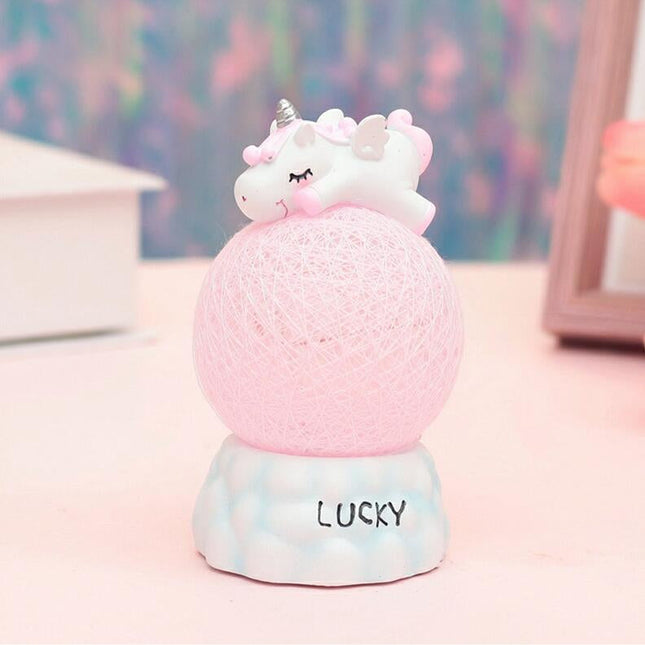 Luce notturna unicorno sfera rosa blu