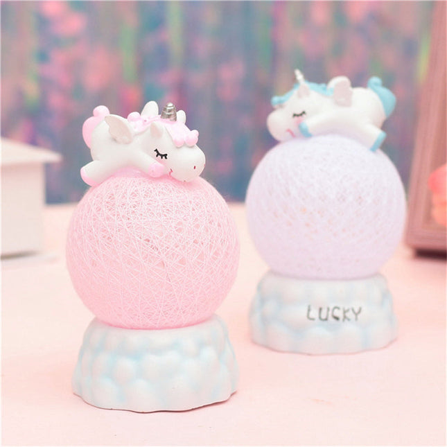 Luce notturna unicorno sfera rosa blu