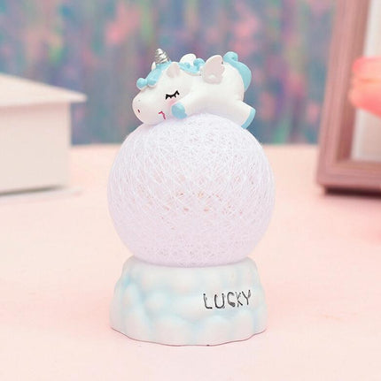 Luce notturna unicorno sfera rosa blu