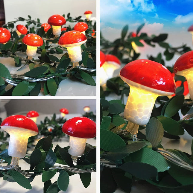 Catena luminosa a funghi per cameretta
