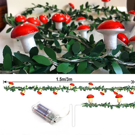 Catena luminosa a funghi per cameretta