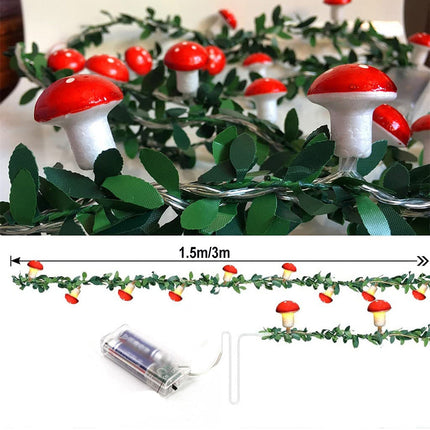 Catena luminosa a funghi per cameretta