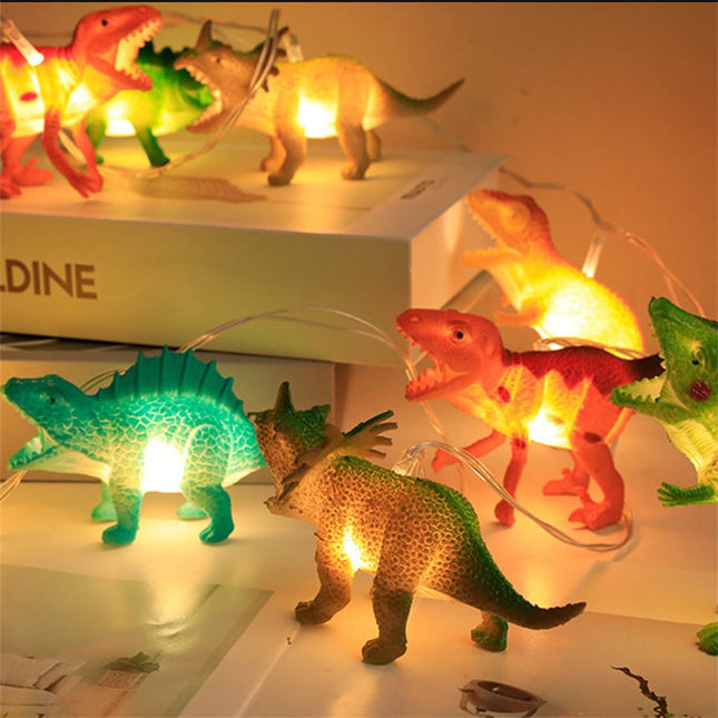 Ghirlanda luminosa LED dinosauri per bambini