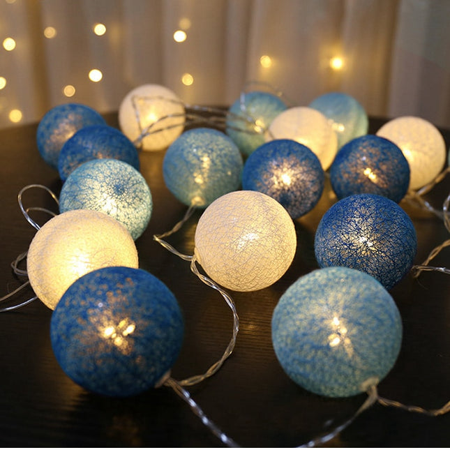 Ghirlanda luminosa LED sfere di cotone