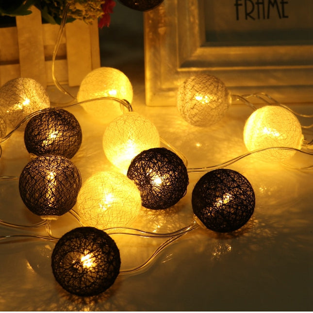 Ghirlanda luminosa LED sfere di cotone