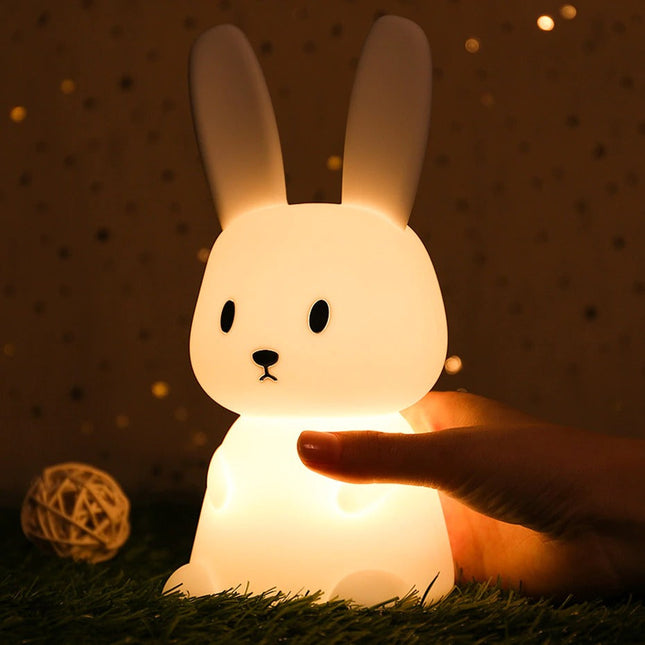 Luce notturna coniglio tattile ricaricabile USB