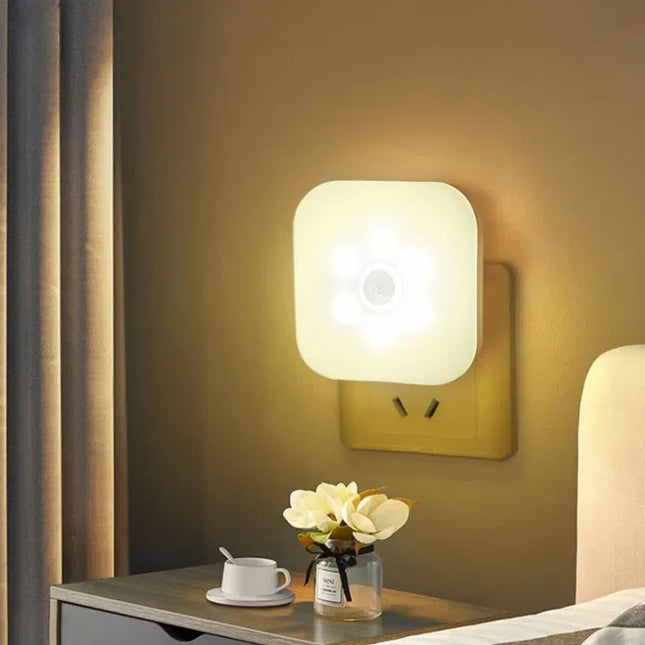Luce notturna LED da presa sensore