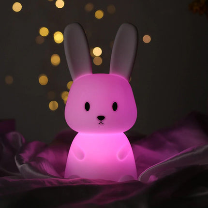 Luce notturna coniglio tattile ricaricabile USB