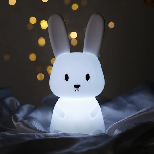 Luce notturna coniglio tattile ricaricabile USB