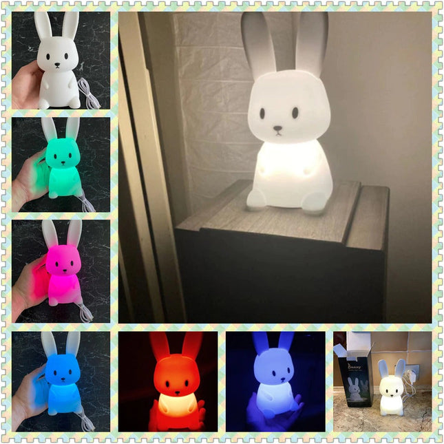Luce notturna coniglio tattile ricaricabile USB
