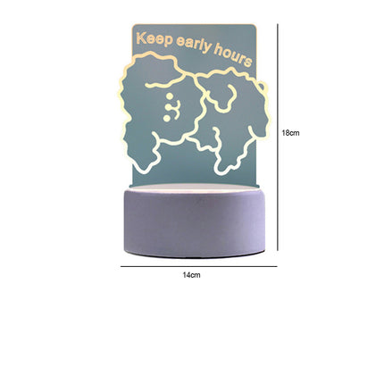 Lampada 3D LED orsetto con cuore