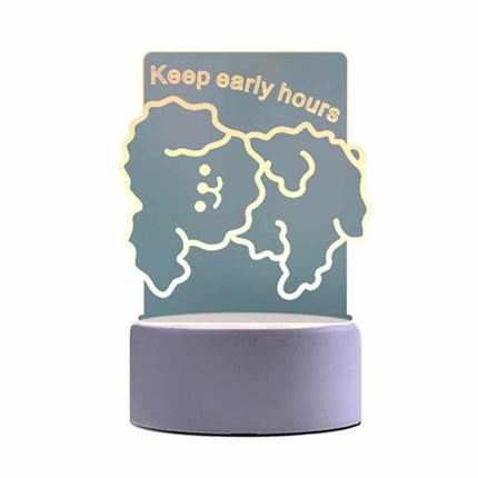 Lampada 3D LED cane barboncino seduto