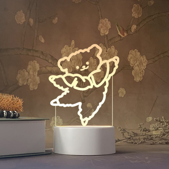 Lampada 3D LED orsetto che balla