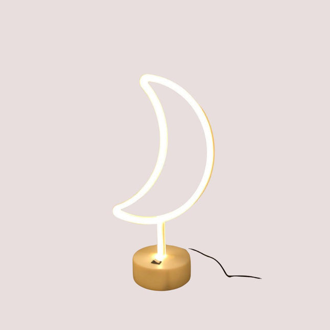 Lampada LED Neon bianca forma luna
