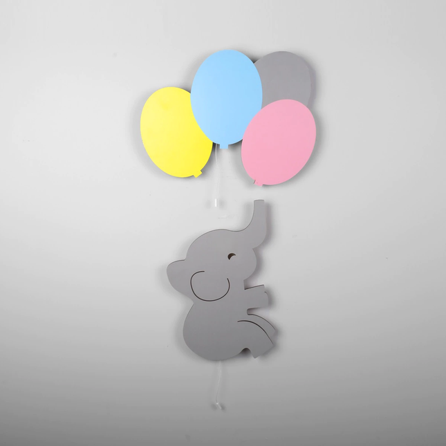 Applique da parete LED elefante palloncini