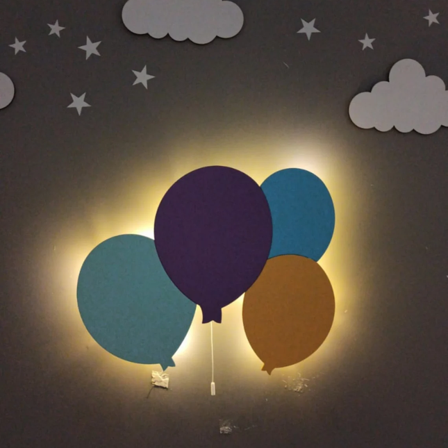 Applique da parete LED elefante palloncini
