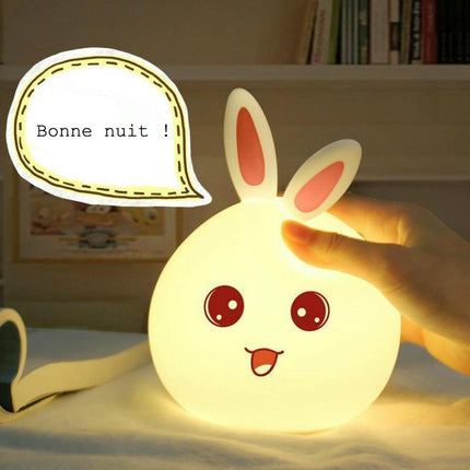 Lampada da comodino coniglio ricaricabile USB