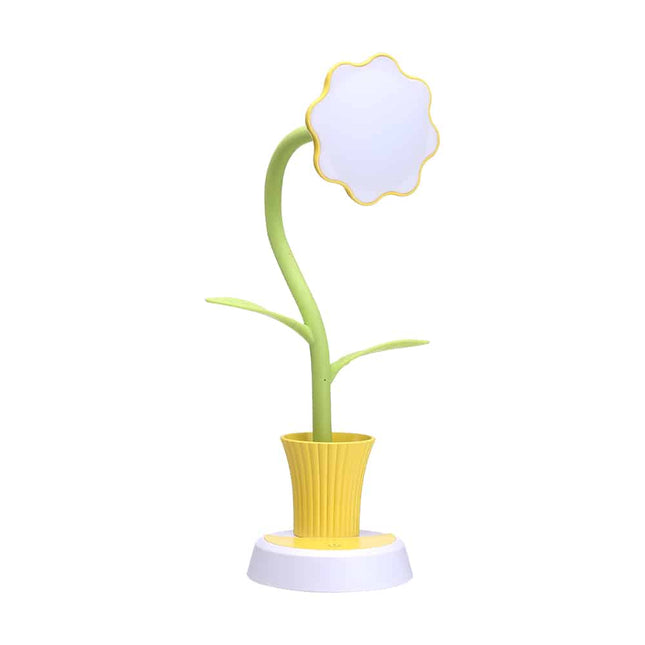 Lampada da scrivania fiore con portapenne