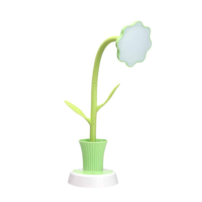 Lampada da scrivania fiore con portapenne