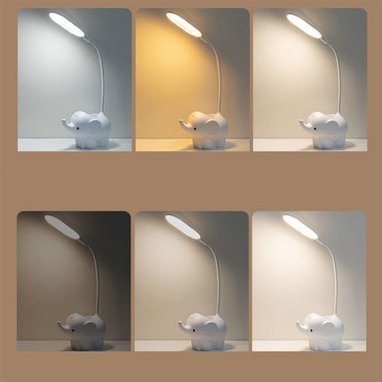 Lampada da scrivania elefante con portapenne