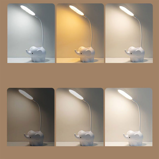 Lampada da scrivania elefante con portapenne