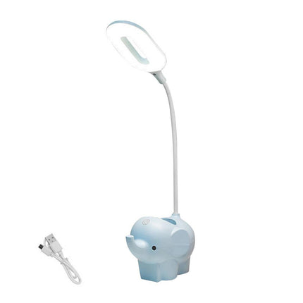 Lampada da scrivania elefante con portapenne