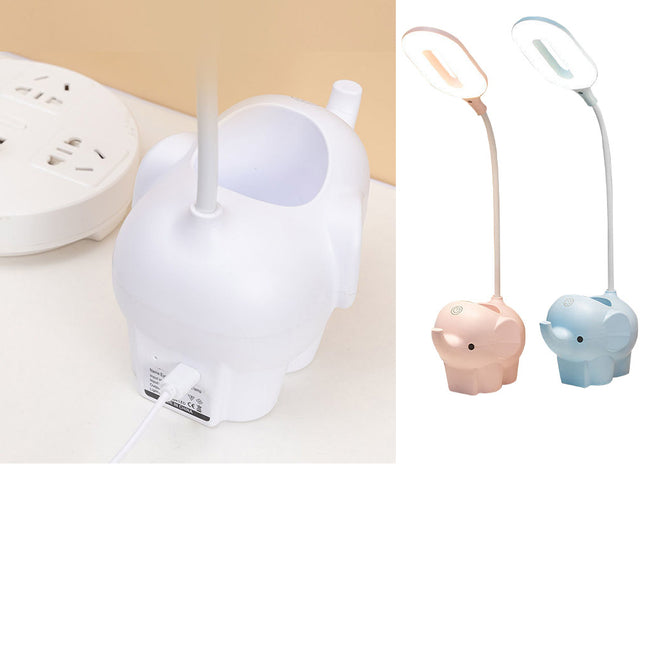 Lampada da scrivania elefante con portapenne