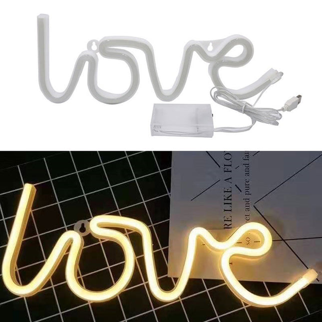 Insegna luminosa LED "Love" effetto neon