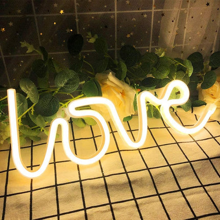 Insegna luminosa LED "Love" effetto neon
