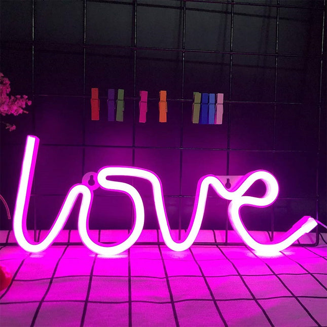 Insegna luminosa LED "Love" effetto neon