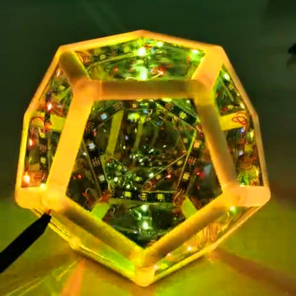 Lampada LED Dodecaedro effetto infinito