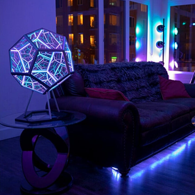 Lampada LED Dodecaedro effetto infinito