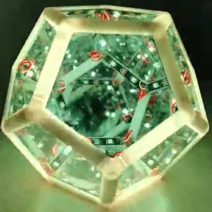 Lampada LED Dodecaedro effetto infinito