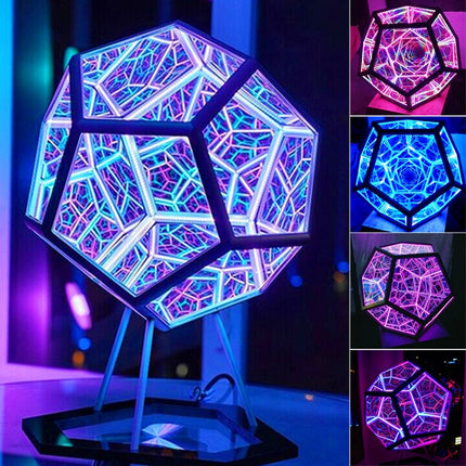 Lampada LED Dodecaedro effetto infinito