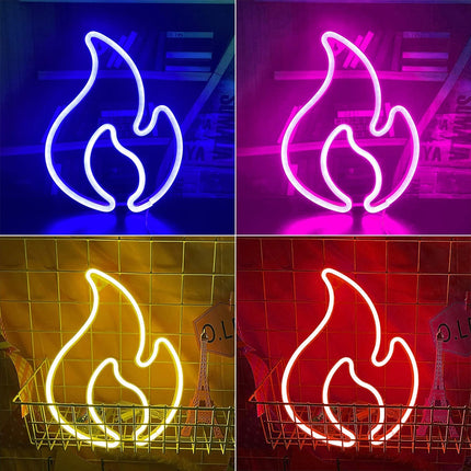 Lampada LED neon a forma fiamma