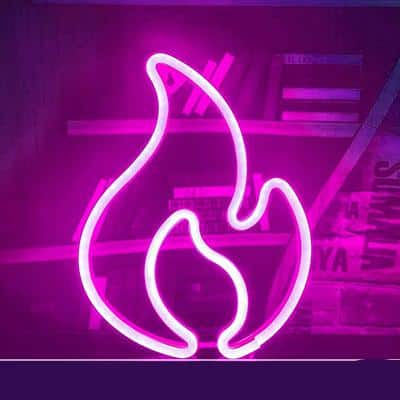 Lampada LED neon a forma fiamma