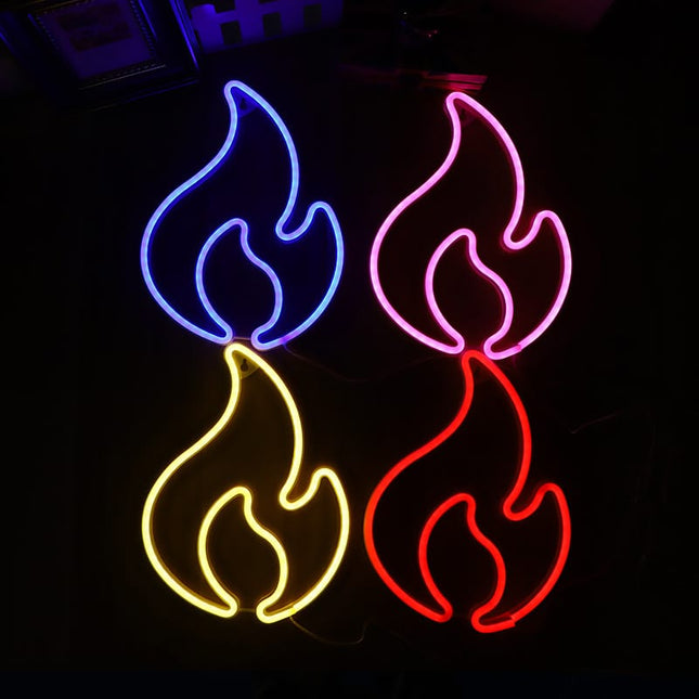 Lampada LED neon a forma fiamma