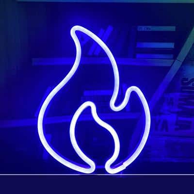 Lampada LED neon a forma fiamma