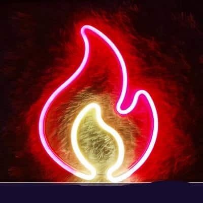Lampada LED neon a forma fiamma